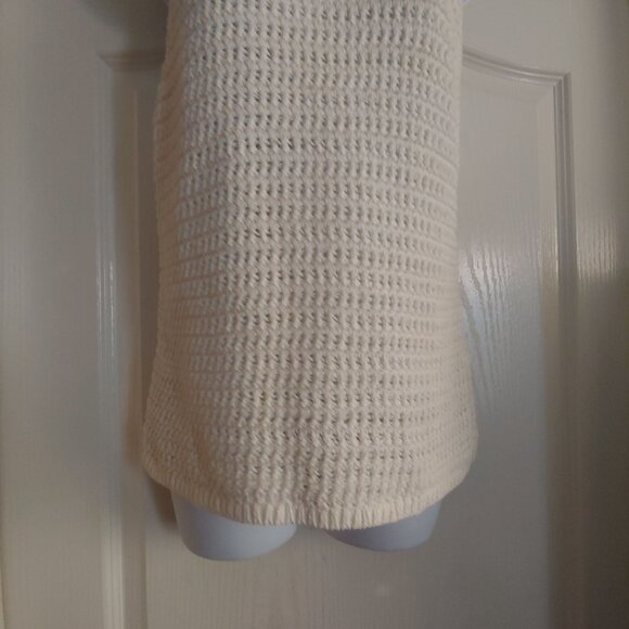 Madewell Crochet-Knit Crewneck Sweater Tank Layer Preppy M Ivory - Picture 3 of 8